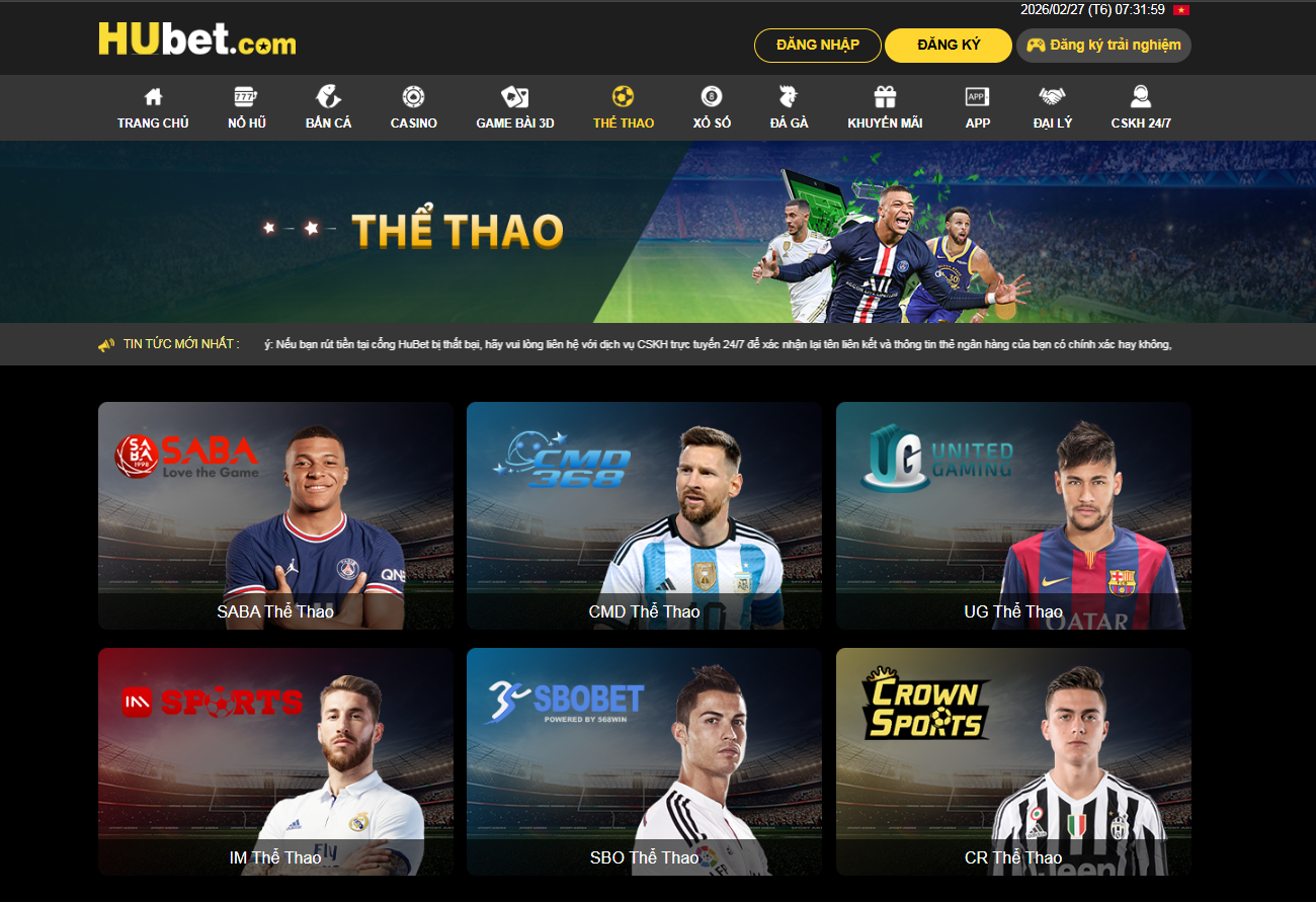 Thể thao Hubet mở ra “cơ hội vàng” cho những ai yêu thích cá cược
